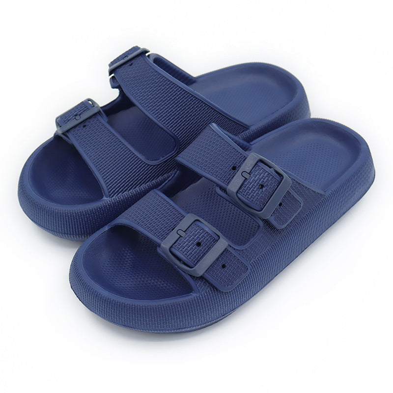 Platform Slippers Women's Summer Buckle Home Shoes Fashion Outdoor Wear Soft Bottom Sandals